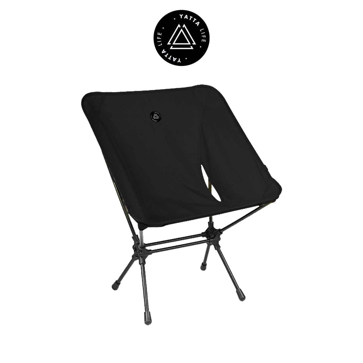 Low Back Ultralight Folding Camping Chairs With Storage Pouch - Black-4