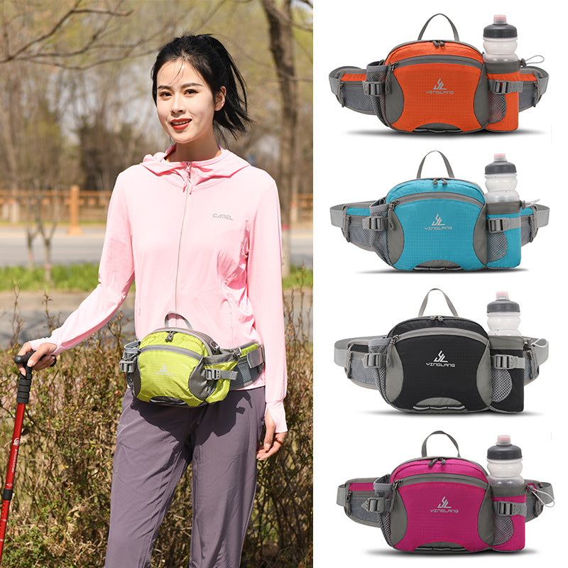 Outdoor Waist Bag with Bottle Holder Cycling Fanny Pack Multifuction Hiking-2