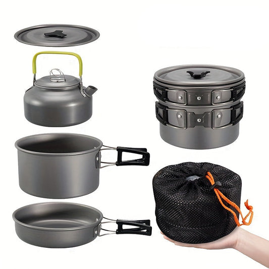 3-Piece Aluminum Camping Cookware Set Portable Kit-0