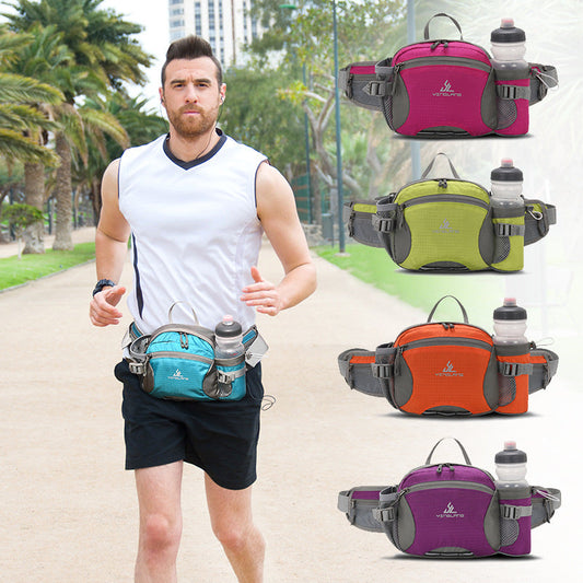 Outdoor Waist Bag with Bottle Holder Cycling Fanny Pack Multifuction Hiking-0