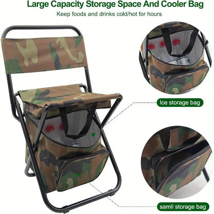 Foldable Camping Chair with Cooler Bag-2