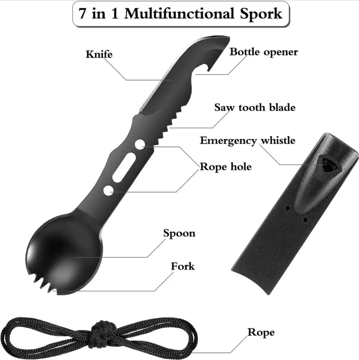 7 in 1 Multifunctional Spork / Knife-1